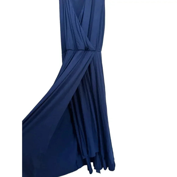 NWT Soma Weekend Nightfall Navy Soft Jersey Faux Wrap Maxi Dress Size XXL - Picture 3 of 6